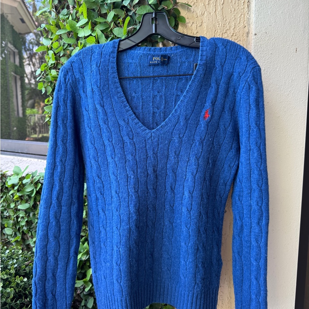 Ralph Lauren Royal Blue V-Neck Sweater